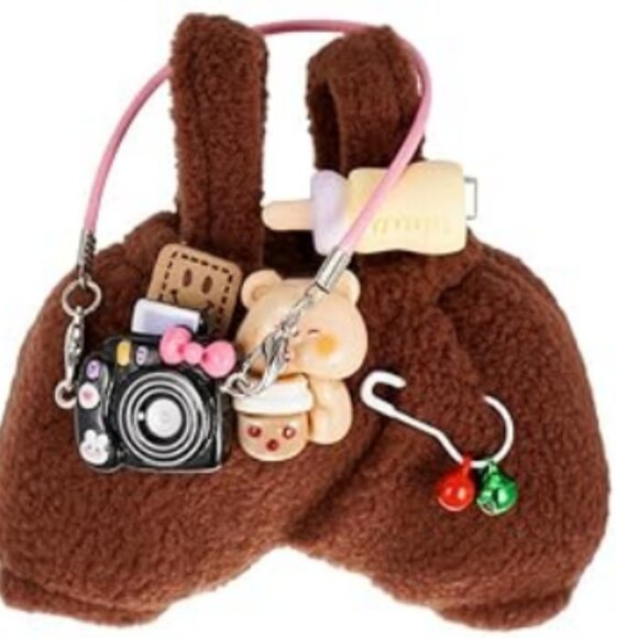 Labubu - Brown Overalls with Grey Hat - Picture 2 of 3